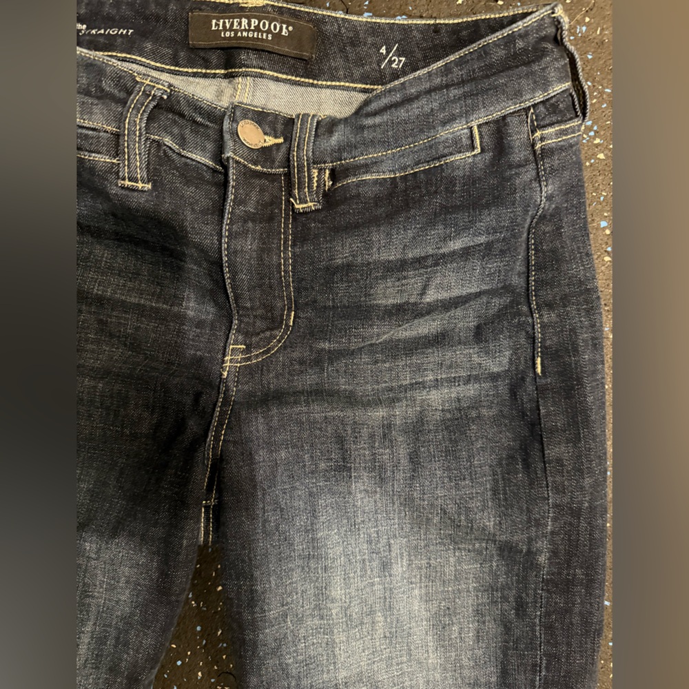 Liverpool Dark Straight Jeans - Picture 4 of 9